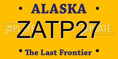 ZATP27 Alaska License Plate