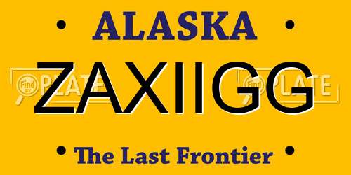 ZAXIIGG Alaska License Plate