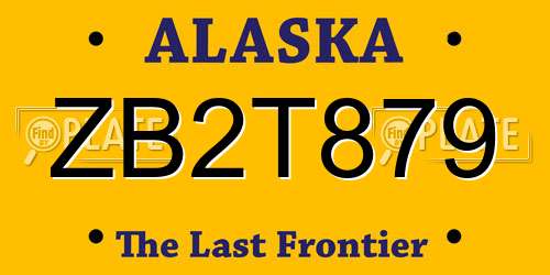 ZB2T879 Alaska License Plate