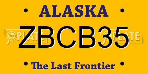 ZBCB35 Alaska License Plate