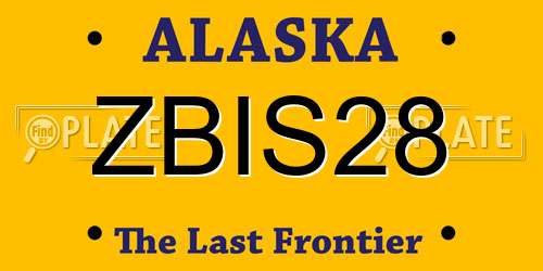 ZBIS28 Alaska License Plate