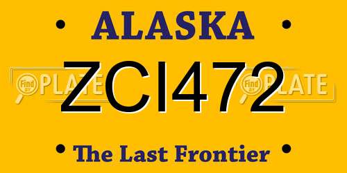 ZCI472 Alaska License Plate