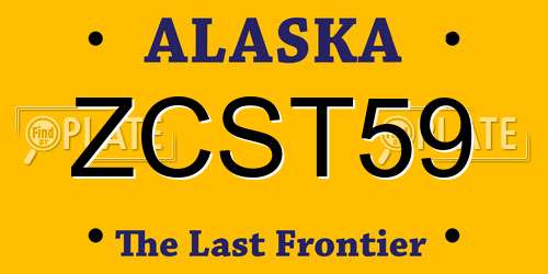 ZCST59 Alaska License Plate