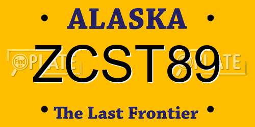 ZCST89 Alaska License Plate