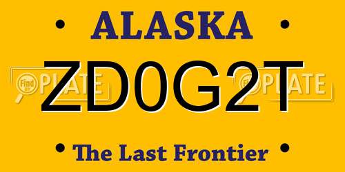 ZD0G2T Alaska License Plate