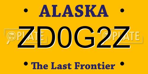 ZD0G2Z Alaska License Plate