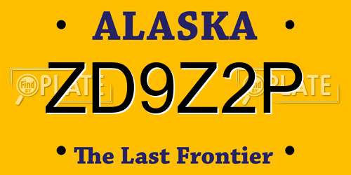 ZD9Z2P Alaska License Plate