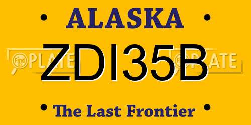 ZDI35B Alaska License Plate