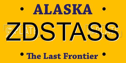 ZDSTASS Alaska License Plate