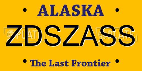 ZDSZASS Alaska License Plate
