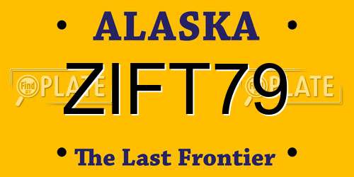 ZIFT79 Alaska License Plate