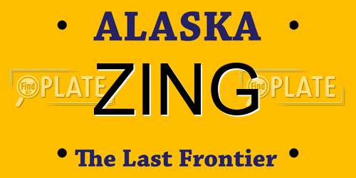 ZING Alaska License Plate