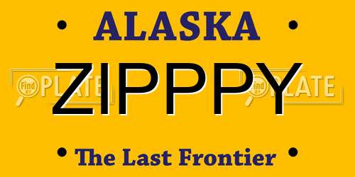 ZIPPPY Alaska License Plate