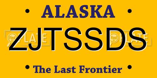 ZJTSSDS Alaska License Plate