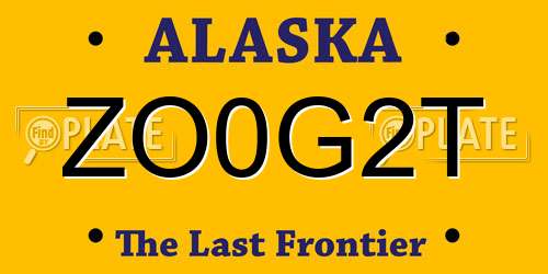 ZO0G2T Alaska License Plate