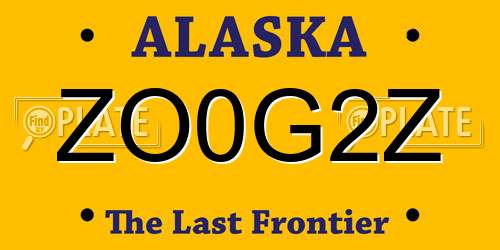 ZO0G2Z Alaska License Plate