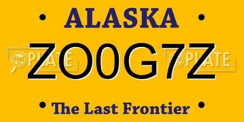 ZO0G7Z Alaska License Plate