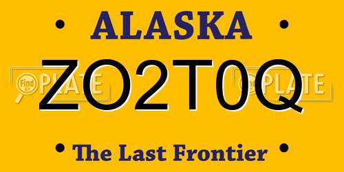 ZO2T0Q Alaska License Plate