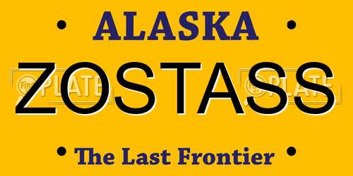 ZOSTASS Alaska License Plate