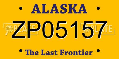 ZP05157 Alaska License Plate