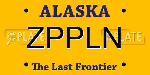 ZPPLN Alaska License Plate
