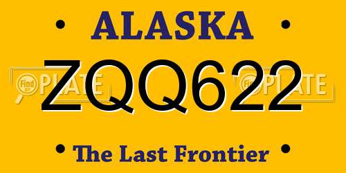 ZQQ622 Alaska License Plate