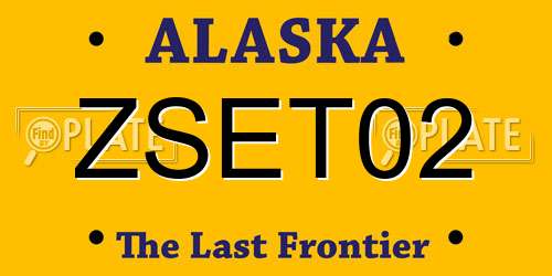 ZSET02 Alaska License Plate