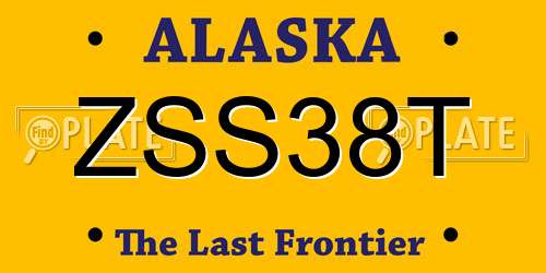 ZSS38T Alaska License Plate