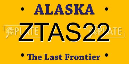 ZTAS22 Alaska License Plate