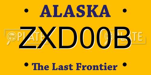 ZXD00B Alaska License Plate