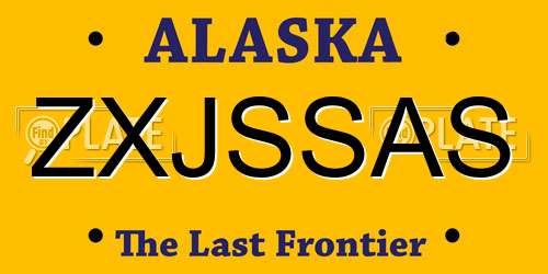 ZXJSSAS Alaska License Plate