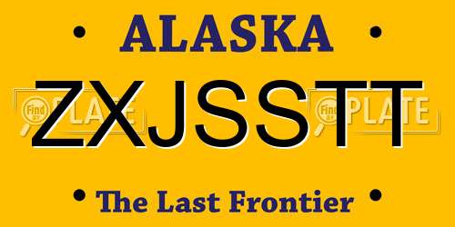 ZXJSSTT Alaska License Plate