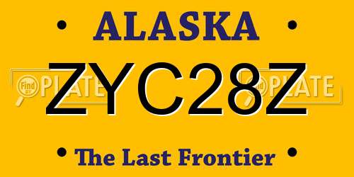 ZYC28Z Alaska License Plate