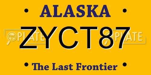 ZYCT87 Alaska License Plate