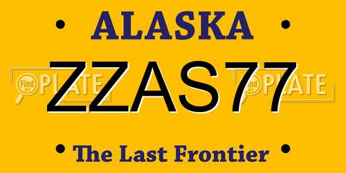 ZZAS77 Alaska License Plate