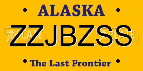 ZZJBZSS Alaska License Plate