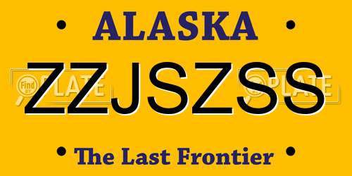 ZZJSZSS Alaska License Plate