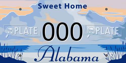 000 Alabama License Plate