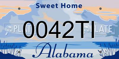 0042TI Alabama License Plate