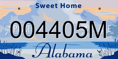004405M Alabama License Plate