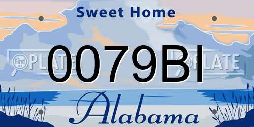 0079BI Alabama License Plate