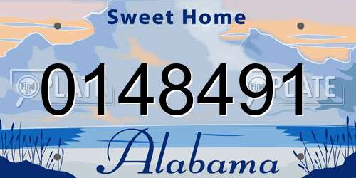 0148491 Alabama License Plate