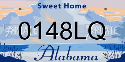 0148LQ Alabama License Plate