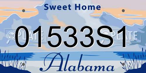 01533S1 Alabama License Plate
