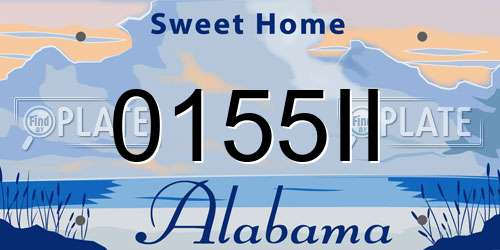 0155II Alabama License Plate