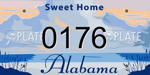 0176 Alabama License Plate