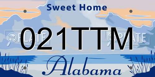 021TTM Alabama License Plate