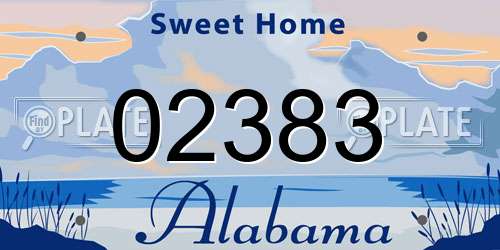 02383 Alabama License Plate