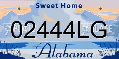 02444LG Alabama License Plate