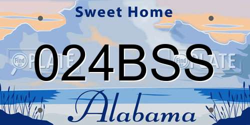024BSS Alabama License Plate
